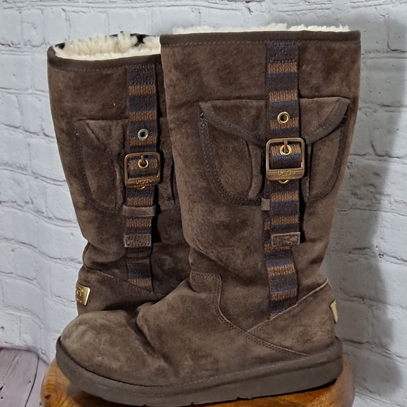 UGG Brown Retro Cargo Suede Boot